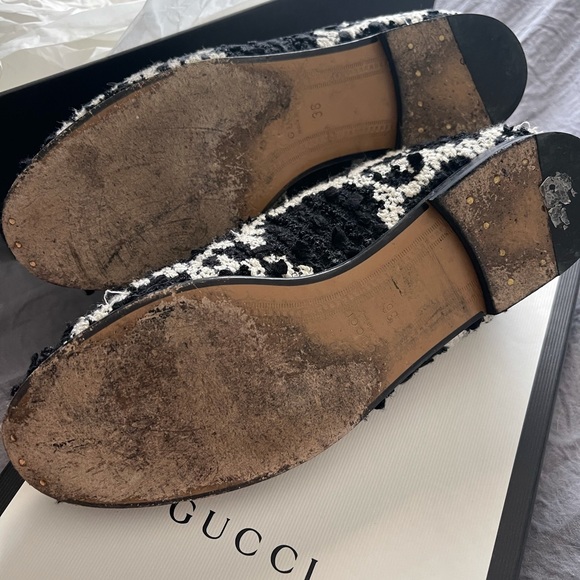 BLOGGERS FAV GUCCI GG TWEED LOAFER FLATS 36 6 - Picture 15 of 16